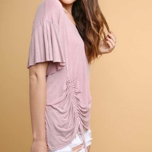 Umgee Tops - Blush side tie tunic